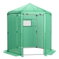 Costway Walk-In Greenhouse Garden Shed Green House w/ Metal Frame PE Cover Plant Flower Tent