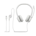 LOGITECH H390 Wired USB Headset - White