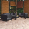 8 Piece Garden Lounge Set with Cushions Solid Pinewood vidaXL