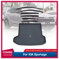 Injection Weather Shields + Cargo Mat for KIA Sportage NQ5 Series GT-Line / SX+ 2021-Onwards Stainless Steel 6pcs Weathershields Window Visors Boot Mat Boot Liner