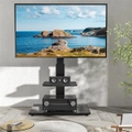 Rolling Trolley TV Floor Stand Portable Television w /Swivel VESA Bracket 32-70"