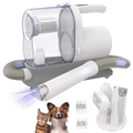 Advwin Pet Grooming Kit Vacuum 5in1 Dog Cat Hair Dryer Remover Clipper Brushes Cleaner