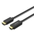 Unitek V1608A 1.8m DisplayPort to HDMI Cable - Supports Max Res up to 4K60Hz - Supports Transfer Rate up to 18Gbps Stream with HDCP2.2 - Gold Plated Connectors - Black Colour [V1608A]