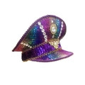 Festival Military Visor Hat Purple Rainbow Pride Power BH731