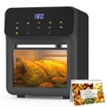 ADVWIN Air Fryer Oven, 10 in 1 Air Fryer Toaster, Electric Cooker Kitchen Oven, LED Digital Touch Oven Fryer Black
