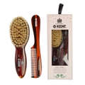 Kent Soft Natural Bristle Brush And Comb Set