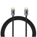 Pisen Braided USB-C to USB-C (3.2 Gen2) Cable (1M) - Black, 5A/100W, Nylon and Aluminum Outer Shell, 20Gbps Transfer Speed, Supports 4K Display