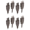 4x Sansai 1.8m Extension 2.0 USB A Male to A Female Cable for Printer/Scanner/PC