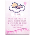 Glass Plaque Newborn Baby Its A Girl Display 13 x 9cm Novelty Celebration Gift