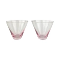 2pc Urban 9cm Cocktail Glass Stemless Drinkware Tumbler Party Drinking Cup Pink