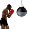 Costway 50Kg Water Punching Bag Aqua Boxing Bag Heavy Duty Punch Bag w/U-Shackle & Chain Home Gym Outdoor,Black