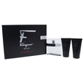 F Black by Salvatore Ferragamo for Men - 3 Pc Gift Set 3.4oz EDT Spray, 2.5oz Shampoo and Shower Gel, 2.5oz After Shave Balm