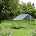 Costway Large Chicken Coop 6x3x2M Walk-in Cage Run Metal Poultry Netting Hutch w/Roof Cover