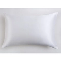 6A Grade 100% Mulberry Silk ZIPPERED STANDARD Pillowcase White