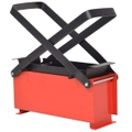 Paper Log Briquette Maker Steel 34x14x14 cm Black and Red vidaXL