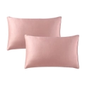 NetEase Women Gifts Soft and Smooth Silk Pillowcase Pillow Cover with Hidden Zipper Pink 1 Piece X 2Pack