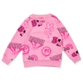 Barbie Kids Print Sweater - Light Pink