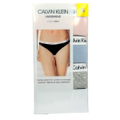 Calvin Klein Womens Underwear 3 Pack Pink Blue Grey - Small -Carousel Cotton Bikini