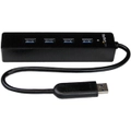 StarTech.com 4 Port Portable SuperSpeed USB 3.0 Hub with Built-in Cable - 5Gbps - Add four external USB 3.0 ports to your notebook or with a slim, -