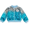 Disney Kids Frozen Sequin Jacket - Silver Cloud & Blue