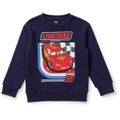 Cars Kids Lightning McQueen Print Crew Neck Sweater - Dark Navy