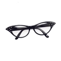 Black Glasses 50s Style Costume Accessory