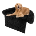 Costway Large Dog Couch Bed Calming Puppy Sofa Anti Anxiety Pet Cushion w/Anti-Slip Bottom & Neck Bolster Black