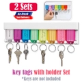 2x 8pce Key Tags w/Holder (Screws & adhesive included)