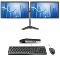 Bulk of 10x HP 800 G4 Mini Bundle Desktop i5-8500T 6-Core 8GB RAM 480GB + Dual LG 24" Monitors - Refurbished