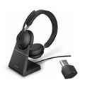 Jabra GN 26599-999-889 Evolve2 65 MS Stereo Wireless Bluetooth USB-C Headset with Charging Stand [26599-999-889]
