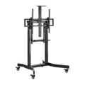 Brateck TTL14-68TW-B Deluxe Motorized Large TV Cart with Tilt, Equipment Shelf and Camera Mount Fit 55'-100' Up to 120Kg - Black