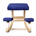 Wooden Ergonomic Kneeling Chair Stool Posture Correcting Blue