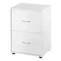 Maclaren Macey Cabinet 2 Drawers Cupboard For Bedside/Office/Living Room - White