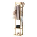 Bamboo Garment Coat Clothes Stand Rack Hat Shoe Thicken Wooden Hanger Shelf Tidy