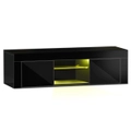 Oikiture TV Cabinet Entertainment Unit Stand RGB LED Gloss Furniture 130cm