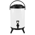 SOGA 16L Stainless Steel Insulated Milk Tea Barrel Hot and Cold Beverage Dispenser Container with Faucet White LUZ-VICDispenser16LWHT