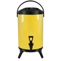 SOGA 16L Stainless Steel Insulated Milk Tea Barrel Hot and Cold Beverage Dispenser Container with Faucet Yellow LUZ-VICDispenser16LYEL