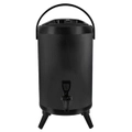 SOGA 18L Stainless Steel Insulated Milk Tea Barrel Hot and Cold Beverage Dispenser Container with Faucet Black LUZ-VICDispenser18LBLK