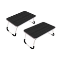 SOGA 2X Black Portable Bed Table Adjustable Foldable Bed Sofa Study Table Laptop Mini Desk Breakfast Tray Home Decor LUZ-BedTableA01X2