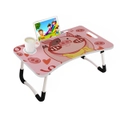 SOGA Cute Pig Design Portable Bed Table Adjustable Foldable Bed Sofa Study Table Laptop Mini Desk with Drawer and Cup Slot Home Decor LUZ-BedTableM662