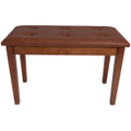 Crown Standard Tufted Duet Piano Stool with Storage Compartment (Walnut)