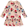 Disney Kids Minnie Mouse Print Sweater Dress - Cream