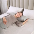 2 in 1 Maternity Pregnancy Pillow Full Body Support Nursing Pillow for Feeding Grey