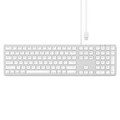 SATECHI Full Size Keyboard - Silver Aluminium - Mac - Wired USB - with Numeric Keypad [ST-AMWKS]