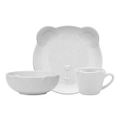 3pc Ecology Teddy Stoneware Kids/Childrens Plate/Bowl/Mug Homeware Set Oatmeal