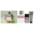 Hugo by Hugo Boss for Men - 3 Pc Gift Set 4.2oz EDT Spray, 2.4oz Deodorant Stick, 1.6oz Shower Gel
