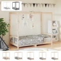 Kids Bed Frame Single Bed Base Mattress Base 90x190 cm Solid Wood Pine vidaXL
