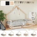 Kids Bed Frame with Drawers Single Bed Base 90x190 cm Solid Wood Pine vidaXL