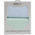 Bubba Blue Nordic Change Mat Covers 2 Pack - Sky/Avocado