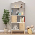 House Kids Bookshelf Wooden Children's Bookcases with Storage